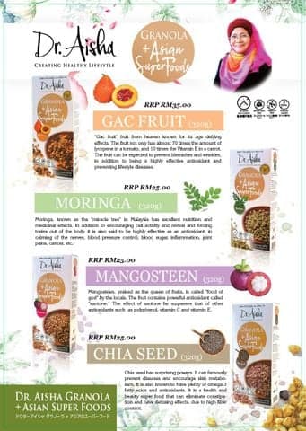 Dasto Granola Asian Superfoods Moringa By Dr Aishah Solution (320g) - Ảnh 4