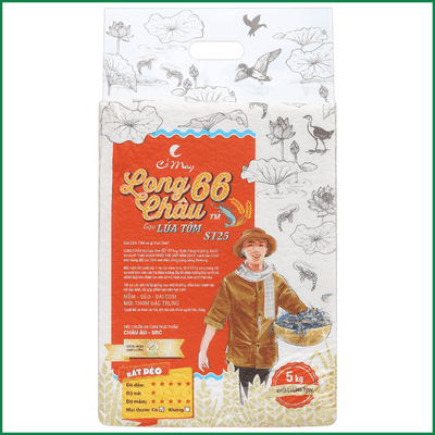 Gạo Long Châu Lúa Tôm (túi 5kg) - Ảnh 1