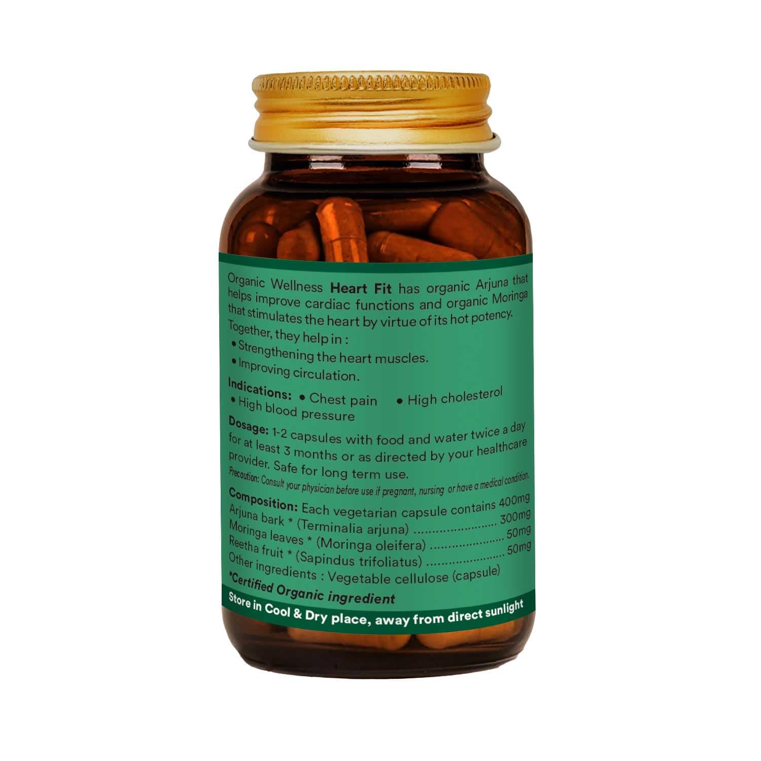 Organic Wellness Heart Fit Supplement With,Arjuna Reetha & Moringa - Ảnh 2