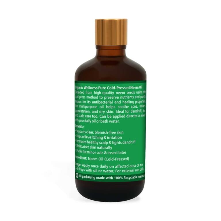 Dầu Neem Ép Lạnh Nguyên Chất Organic Wellness II Hỗ Trợ Da Đầu Khỏe Mạnh & Chống Gàu – 100 ml - Ảnh 2
