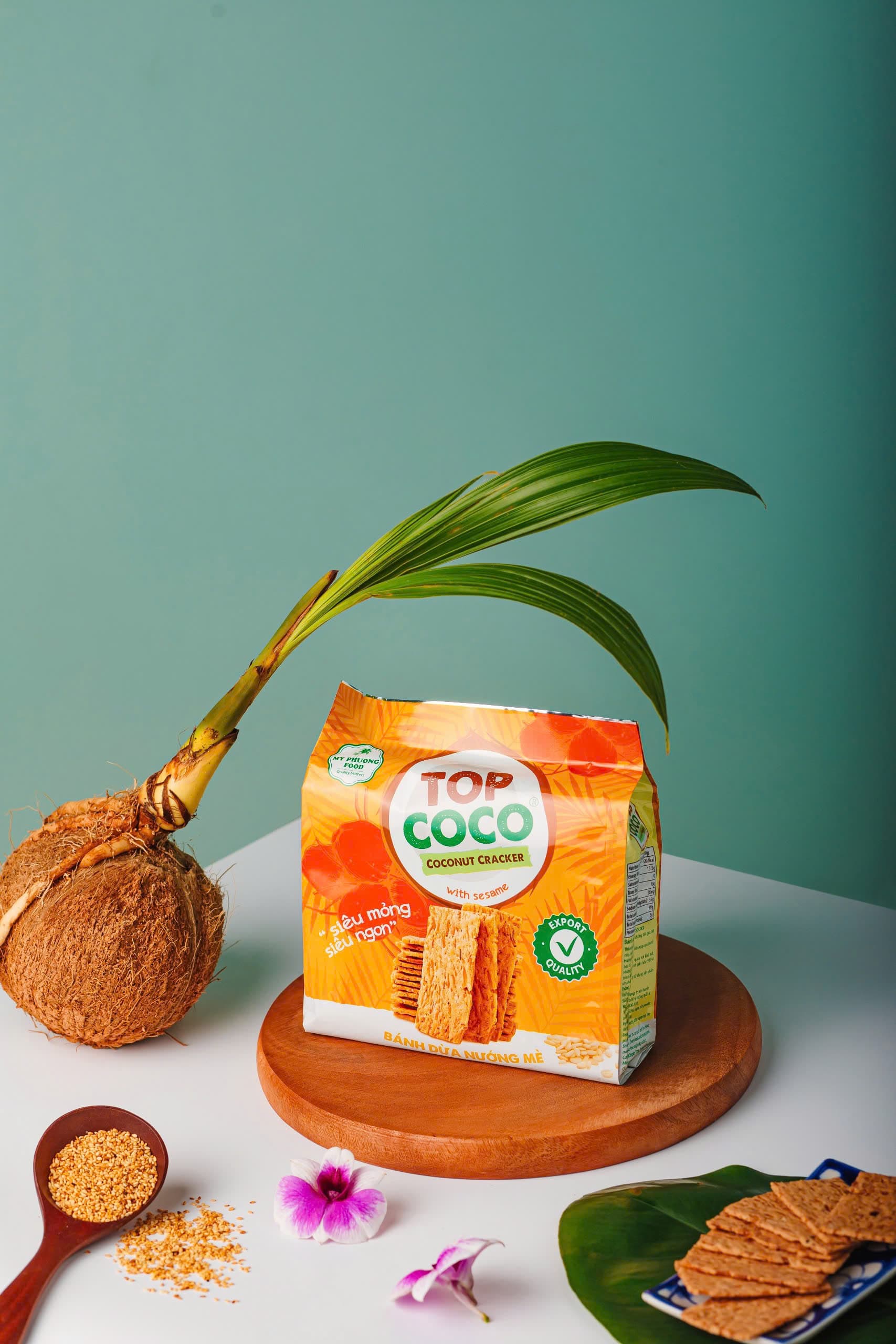 Bánh dừa nướng TOPCOCO – 150g (Vị Mè) - Ảnh 1
