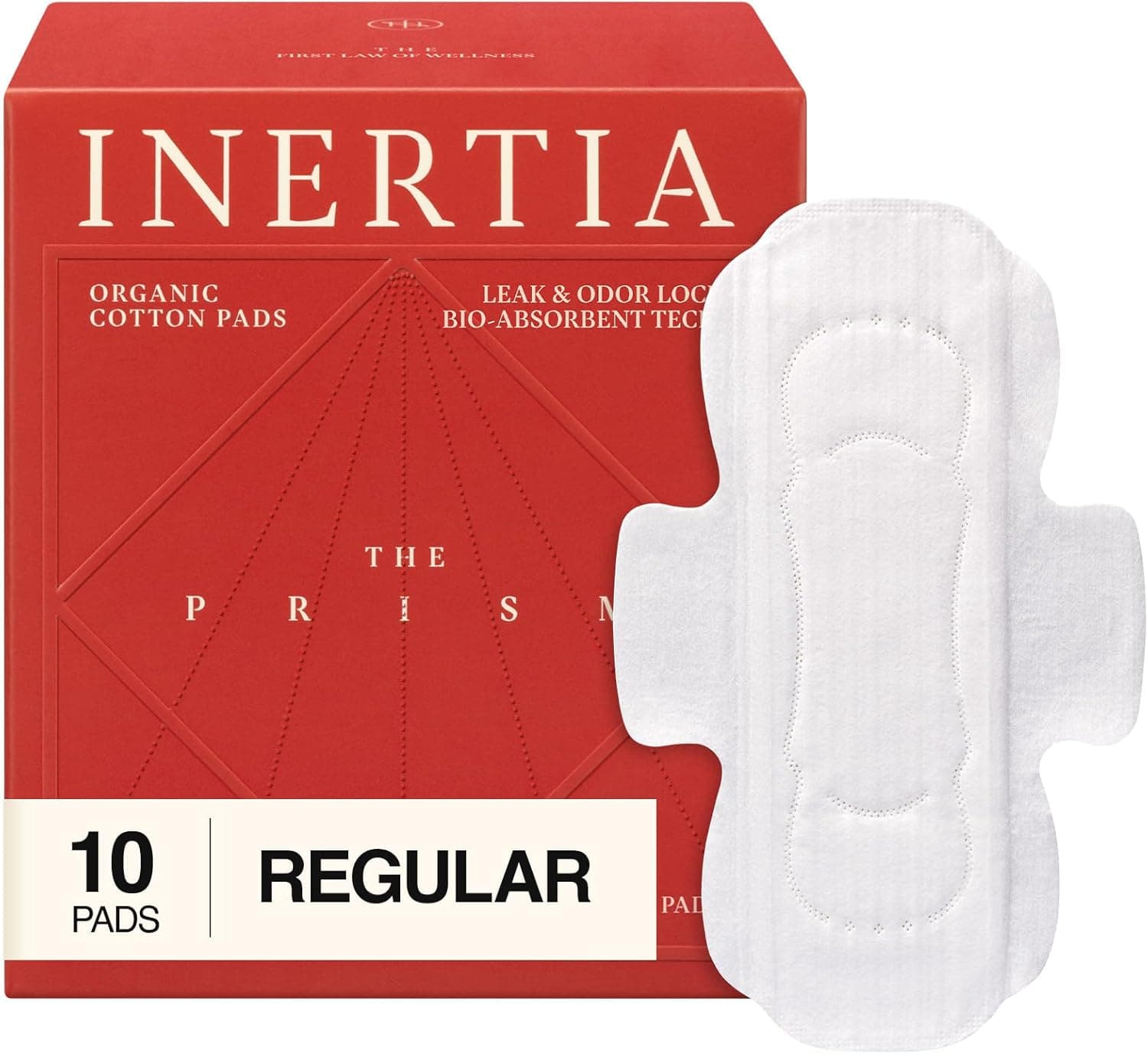 Băng Vệ Sinh Hữu Cơ INERTIA The Prism Red – Siêu Mỏng, Có Cánh, 100% Cotton Hàn Quốc – Không Clo & Hương Liệu (Gói 10 Miếng) - Ảnh 1