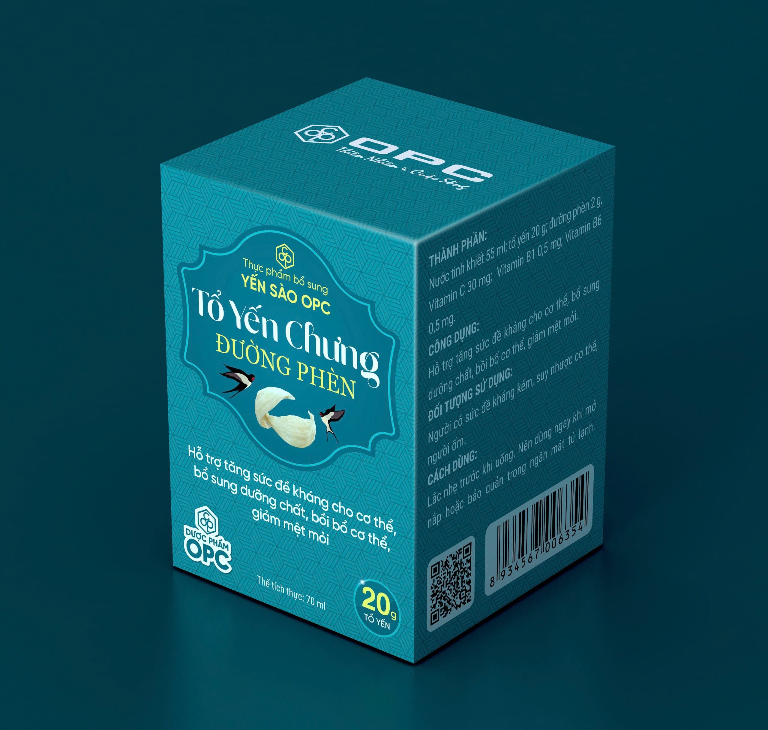 TPBS - YẾN SÀO OPC-TỔ YẾN CHƯNG ĐƯỜNG PHÈN (hộp 6 lọ x 70 mL) - Ảnh 2