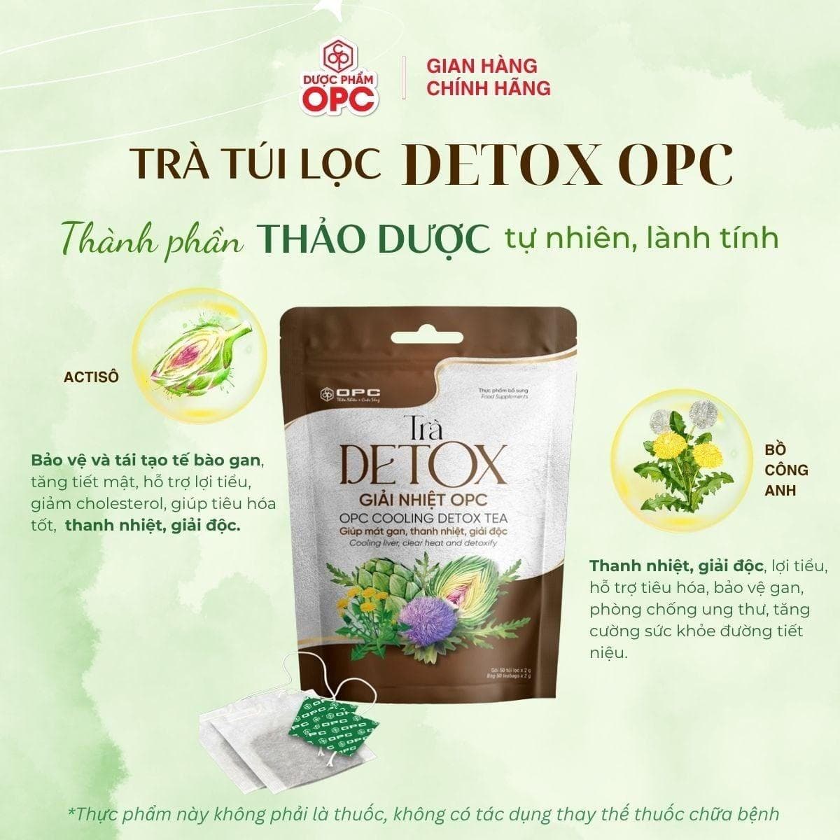 TPBS. TRÀ DETOX (Túi zip 50 gói) - Ảnh 2