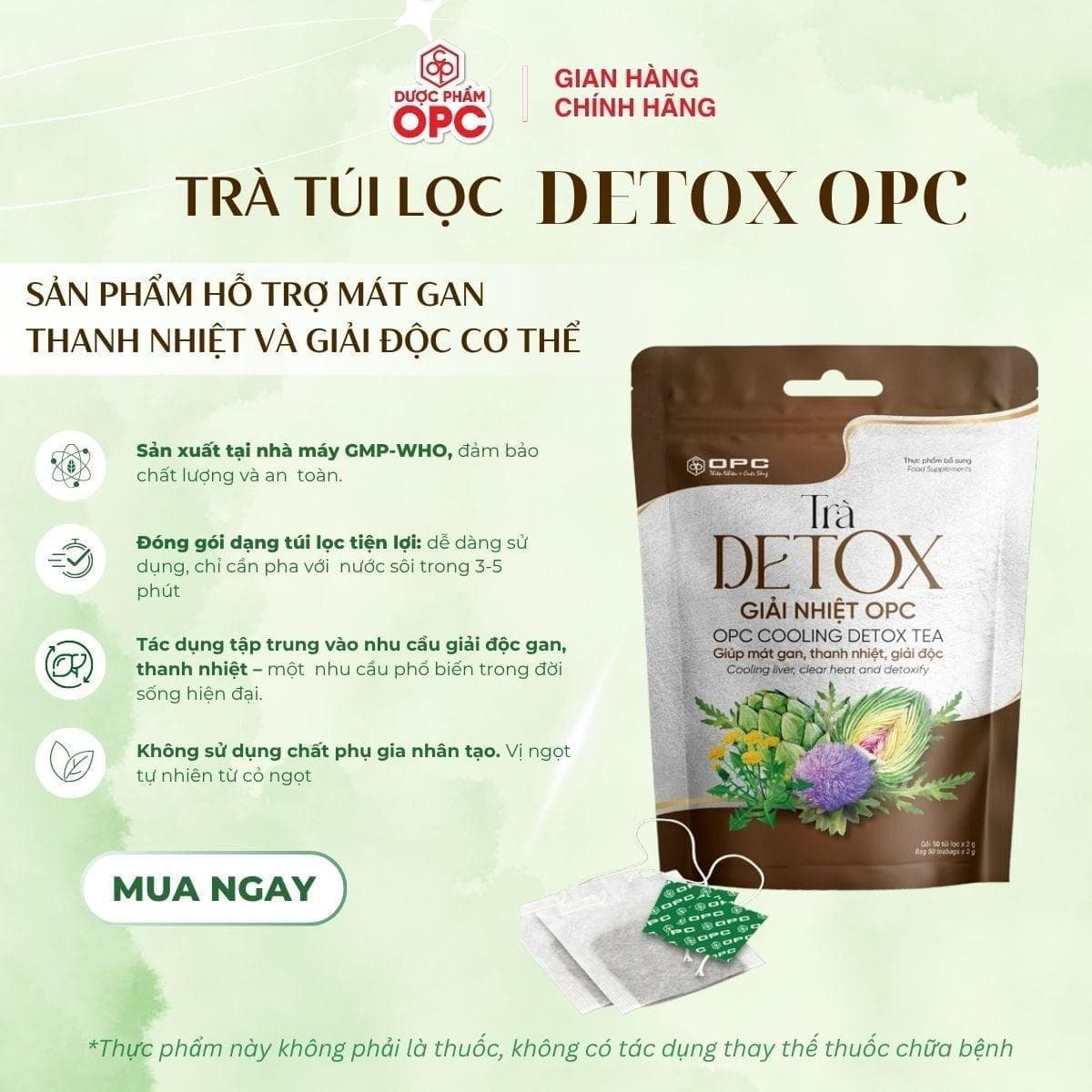 TPBS. TRÀ DETOX (Túi zip 50 gói) - Ảnh 5