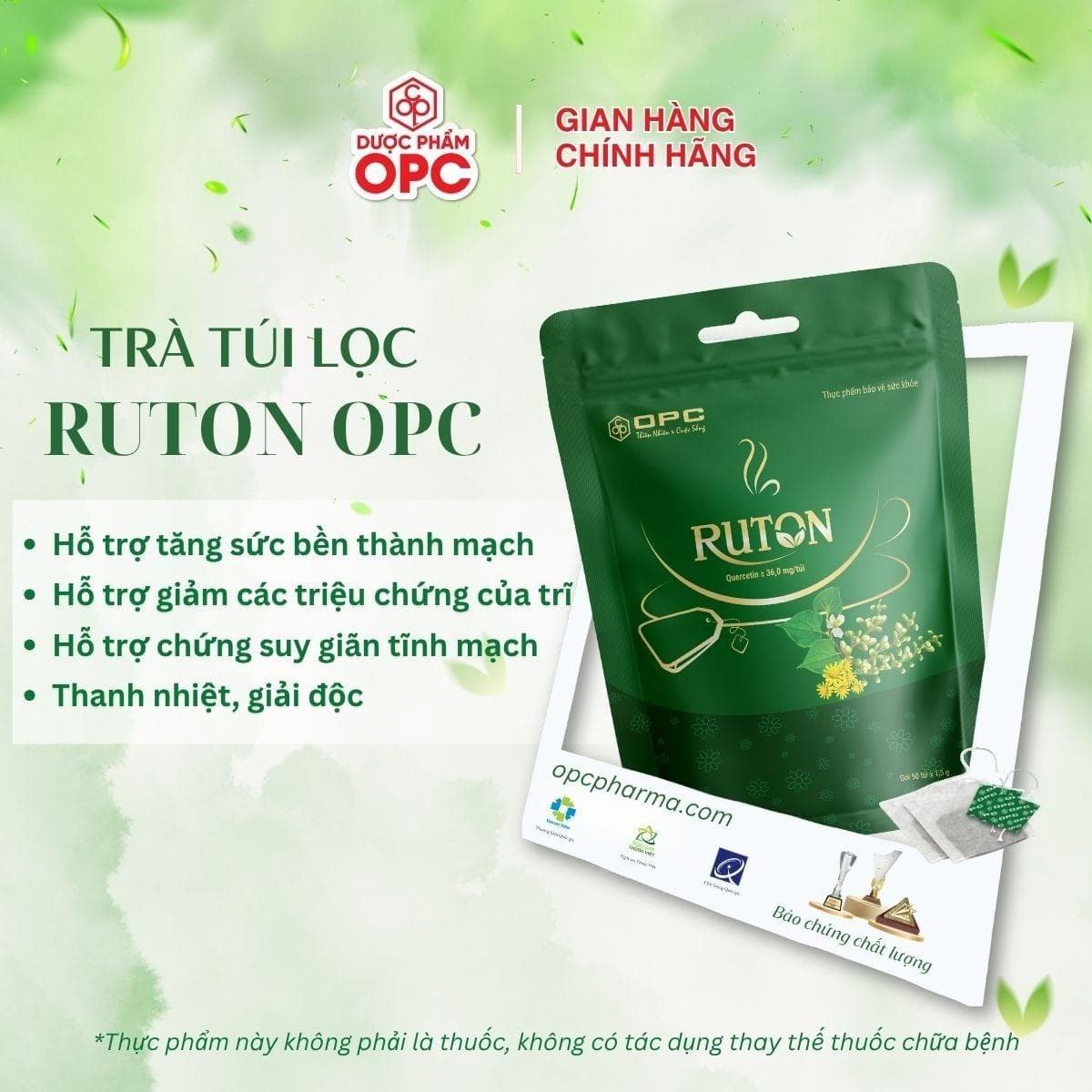 TPBVSK. TRÀ RUTON (Túi zip 50 gói) - Ảnh 1