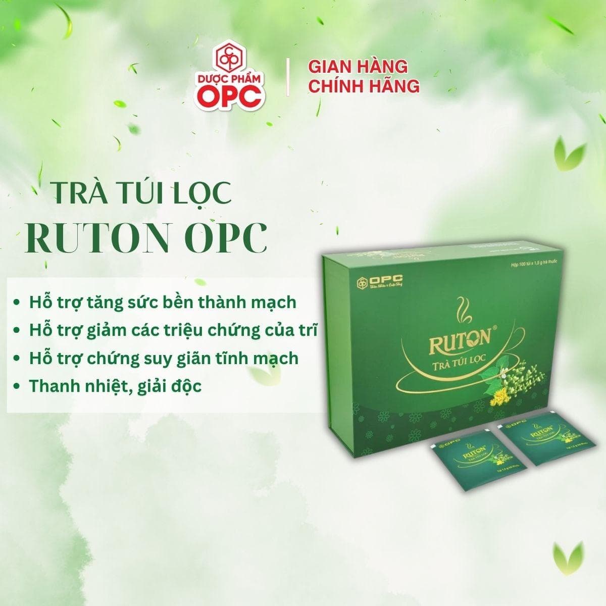 TPBVSK. TRÀ RUTON (Túi zip 50 gói) - Ảnh 3